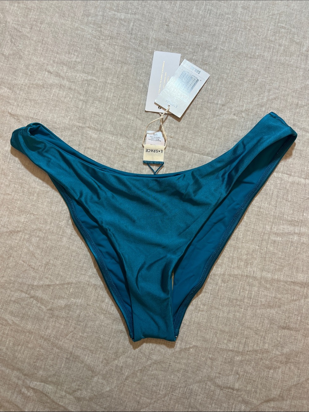 l*space Mediterranean Blue Rocky Bikini Bottom. Size L. NWT